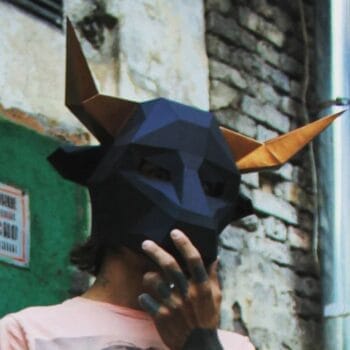 маска бика паперкрафт