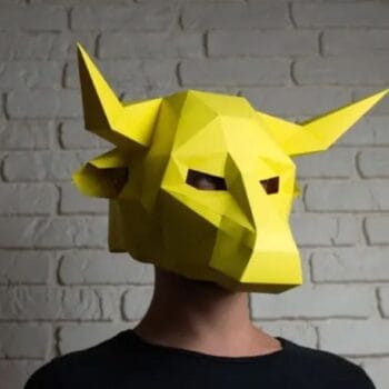 маска бика паперкрафт