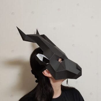 Паперкрафт маска кози