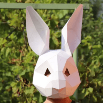 Паперкрафт маска Зайця 3Д