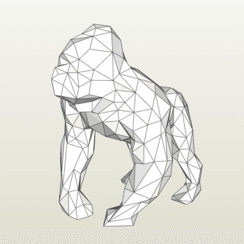 Фігура горили паперкрафт