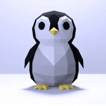 Фігура Пінгвін 3Д паперкрафт