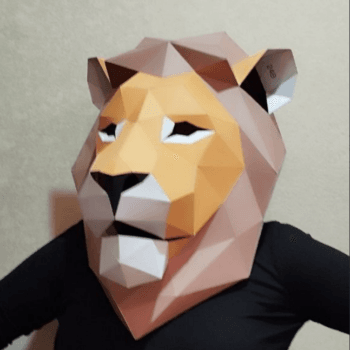 Маска лева паперкрафт