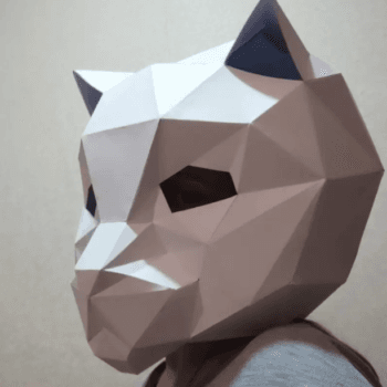 Маска кота паперкрафт