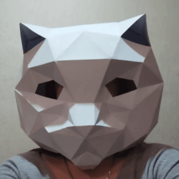 Паперкрафт маска в профіль