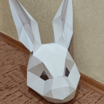 Паперкрафт маска Зайця 3Д