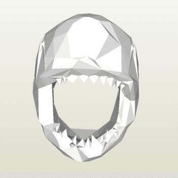 Трофей голови акули паперкрафт