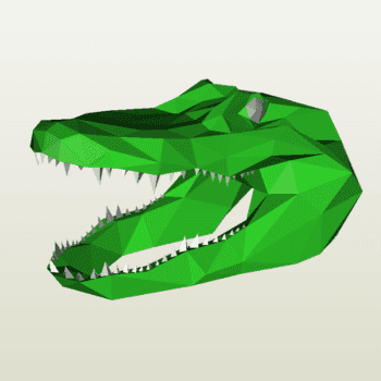 паперкрафт трофей алігатора