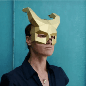 Паперкрафт маска демона