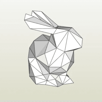 паперкрафт кролик маленький