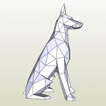 Фігура добемана паперкрафт