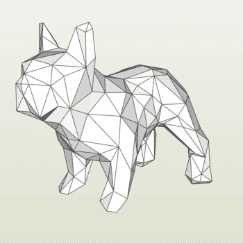 Паперкарфт фігура будьдога