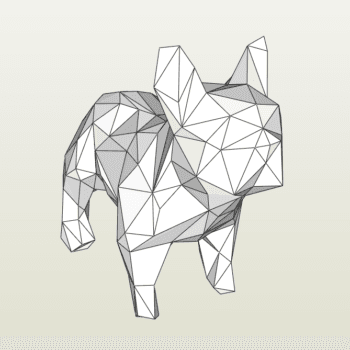 Паперкарфт фігура будьдога