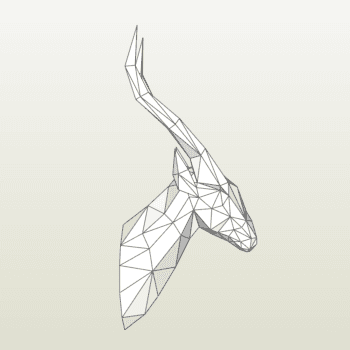 Трофей газелі паперкрафт