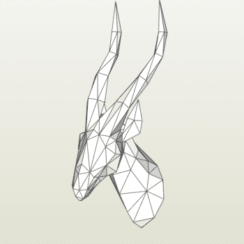 Трофей газелі паперкрафт