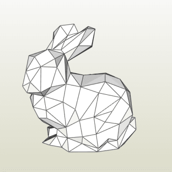 Фігура кролика паперкрафт