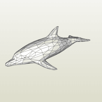 Паперкрафт фігура дельфіна