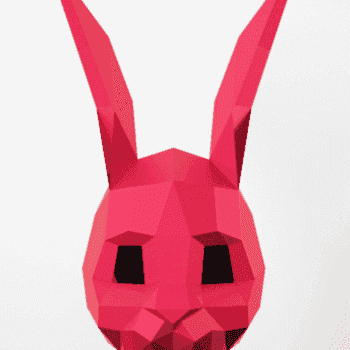 Маска зайця паперкрафт