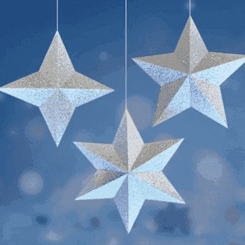 паперкрафт новорічна зірка сніжинка