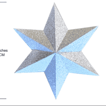 паперкрафт новорічна зірка сніжинка