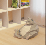 Фігура Кіт товстунчик 3D Паперкрафт