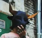 маска бика паперкрафт