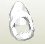 Трофей голови акули паперкрафт