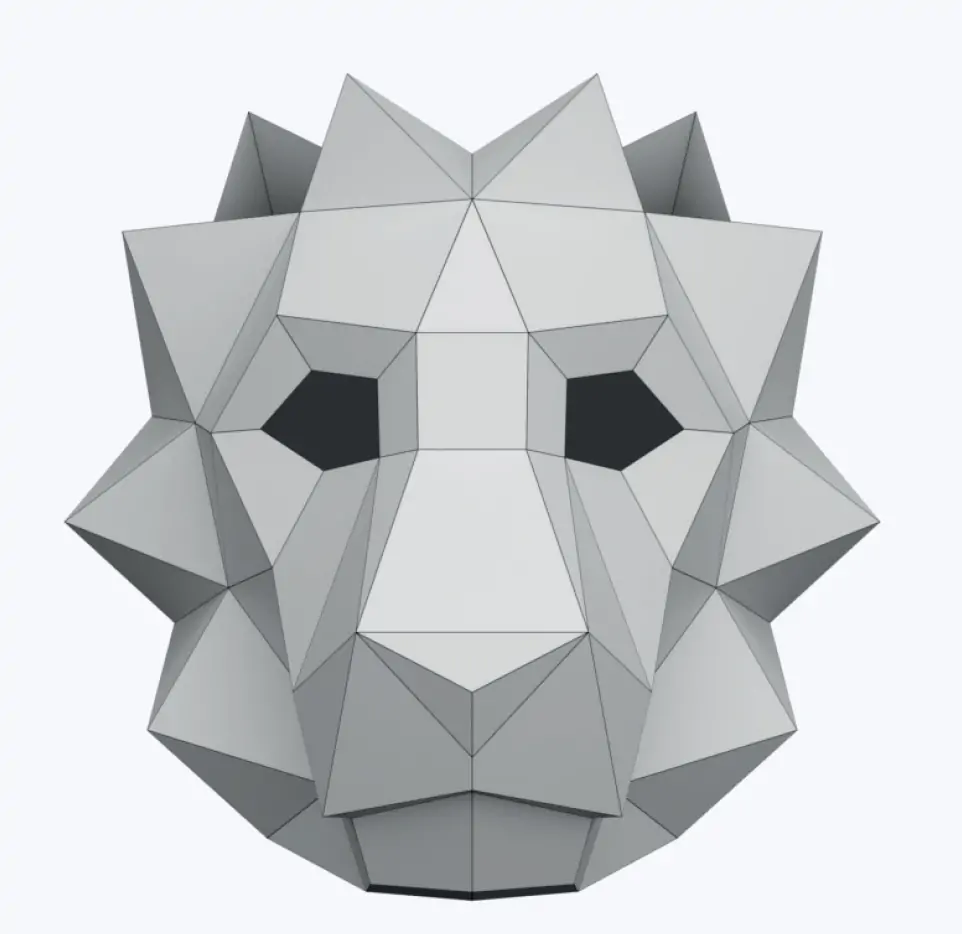 Маска лева паперкрафт