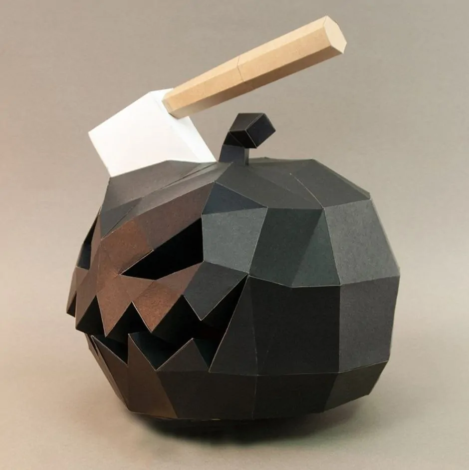 паперкратф тиква з сокирою