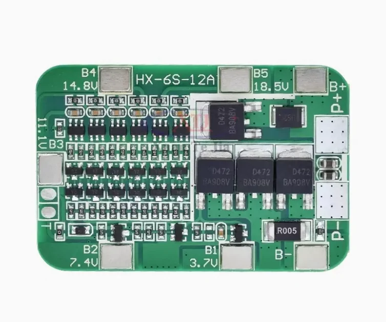 BMS плата 6S 22.2V для літій-іонних акумуляторів