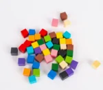 Фішки квадратні дерв'яні 10 мм для настільних ігор